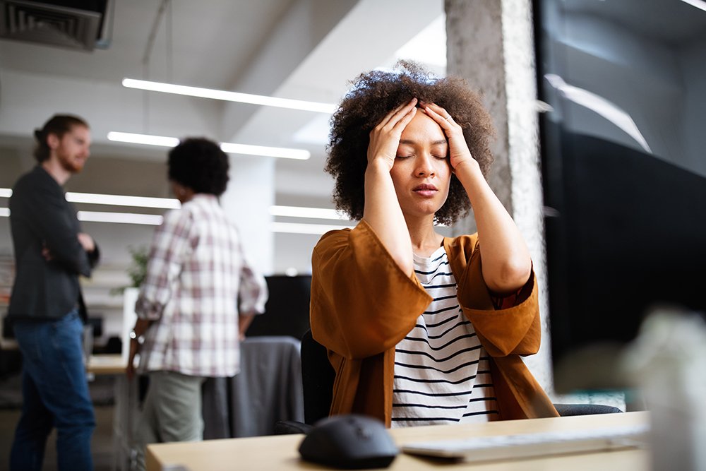 stressed out woman