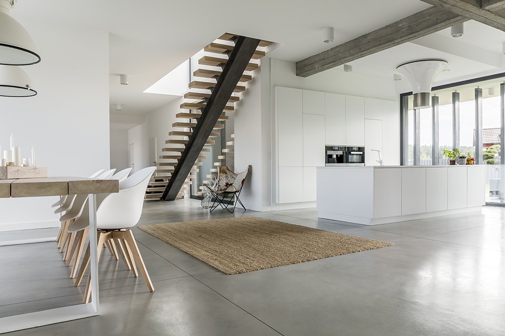 open floor plan in house